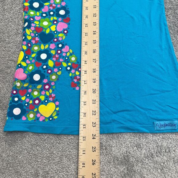 Disney Mickey Mouse Vinylmation Graphic T-Shirt Juniors Small Blue Crew Neck Tee - Picture 7 of 11